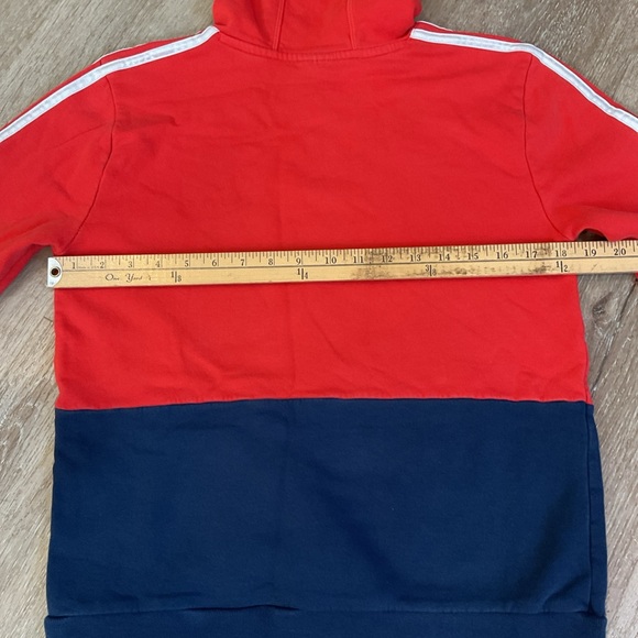 Adidas - Red & Blue Hooded Sweatshirt - Youth Medium 10-12 - Picture 8 of 13
